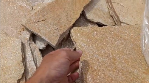 Плитняк златолит жёлтый золотистый для фасада 1,5-3см купить в Миньяре