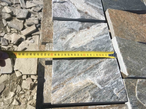 Плитка пилёная златолит Уральский для цоколя, отмостки купить в Миньяре